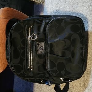 Black Coach Signature Poppy Backpack